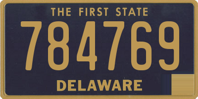 DE license plate 784769