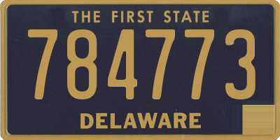 DE license plate 784773