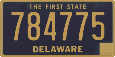 DE license plate 784775