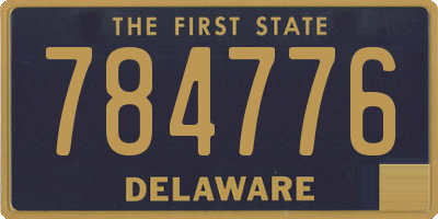 DE license plate 784776