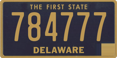 DE license plate 784777
