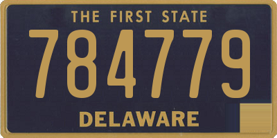 DE license plate 784779