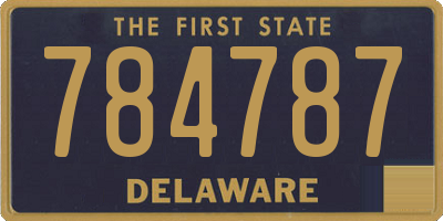 DE license plate 784787