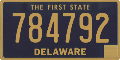 DE license plate 784792