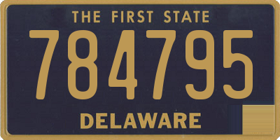 DE license plate 784795