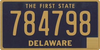 DE license plate 784798