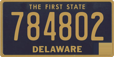 DE license plate 784802