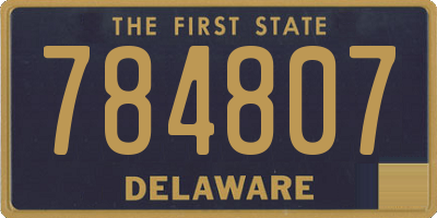 DE license plate 784807