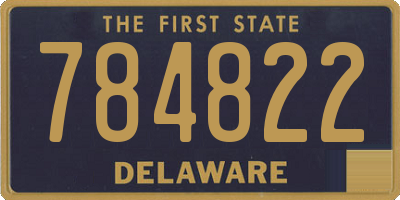 DE license plate 784822