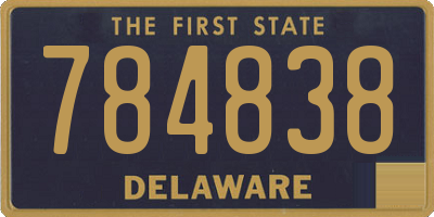 DE license plate 784838