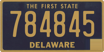 DE license plate 784845