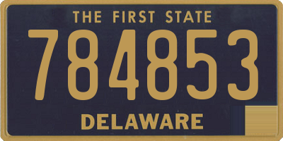 DE license plate 784853
