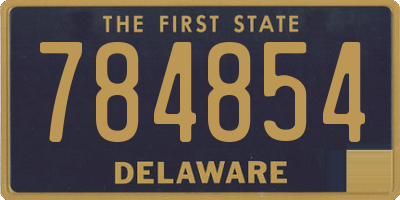 DE license plate 784854