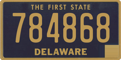 DE license plate 784868