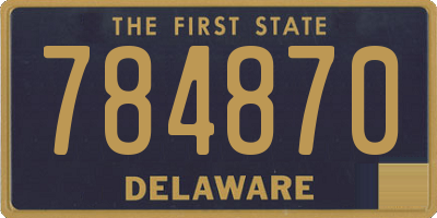 DE license plate 784870