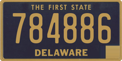 DE license plate 784886
