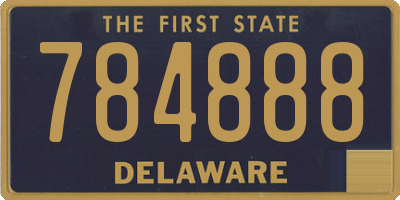 DE license plate 784888