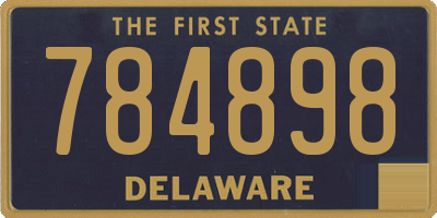 DE license plate 784898