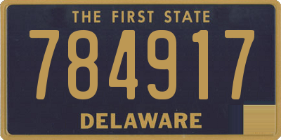 DE license plate 784917