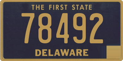 DE license plate 78492