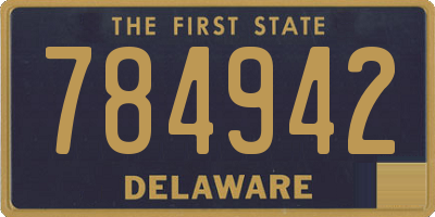 DE license plate 784942