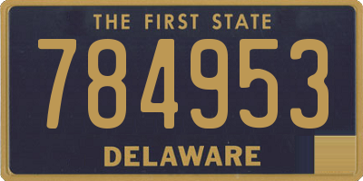 DE license plate 784953