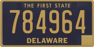 DE license plate 784964