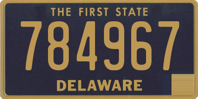 DE license plate 784967