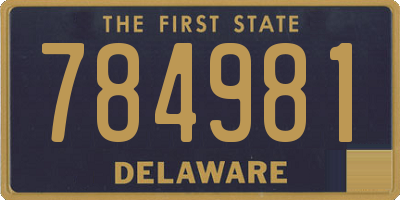 DE license plate 784981