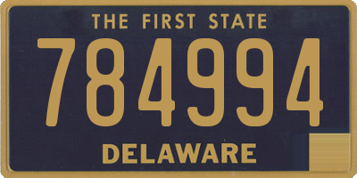 DE license plate 784994