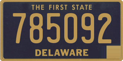 DE license plate 785092