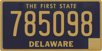 DE license plate 785098