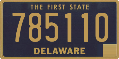 DE license plate 785110