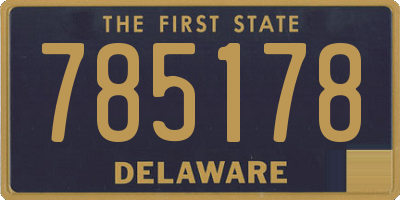 DE license plate 785178