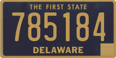 DE license plate 785184