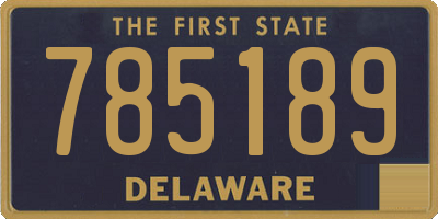 DE license plate 785189
