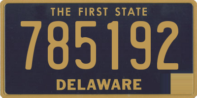 DE license plate 785192