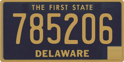 DE license plate 785206