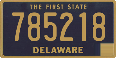 DE license plate 785218