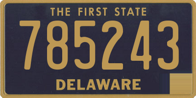 DE license plate 785243