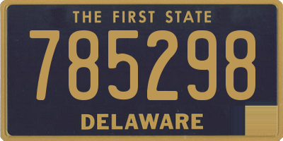 DE license plate 785298