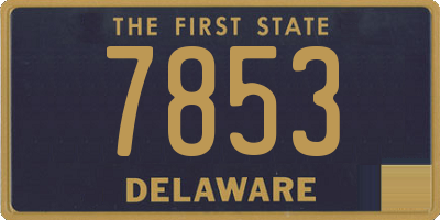 DE license plate 7853