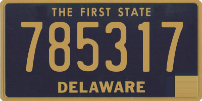 DE license plate 785317