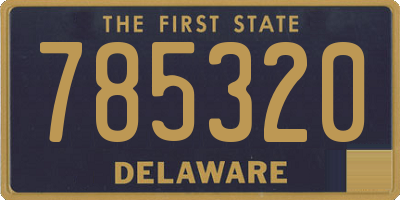 DE license plate 785320