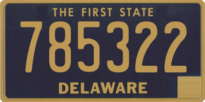 DE license plate 785322