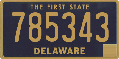 DE license plate 785343