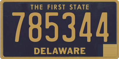 DE license plate 785344