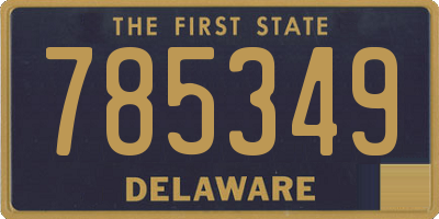 DE license plate 785349