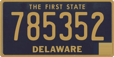 DE license plate 785352