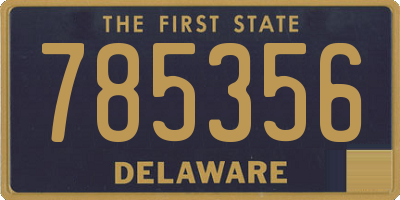 DE license plate 785356